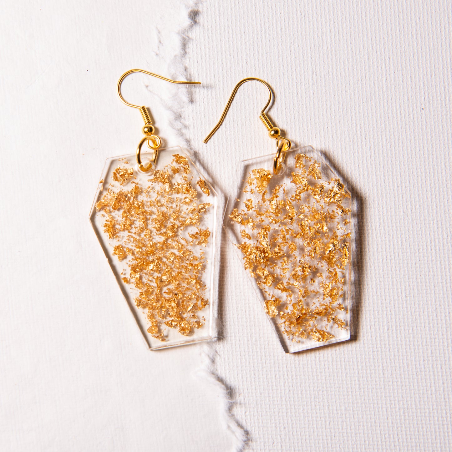 Golden Coffin Earrings