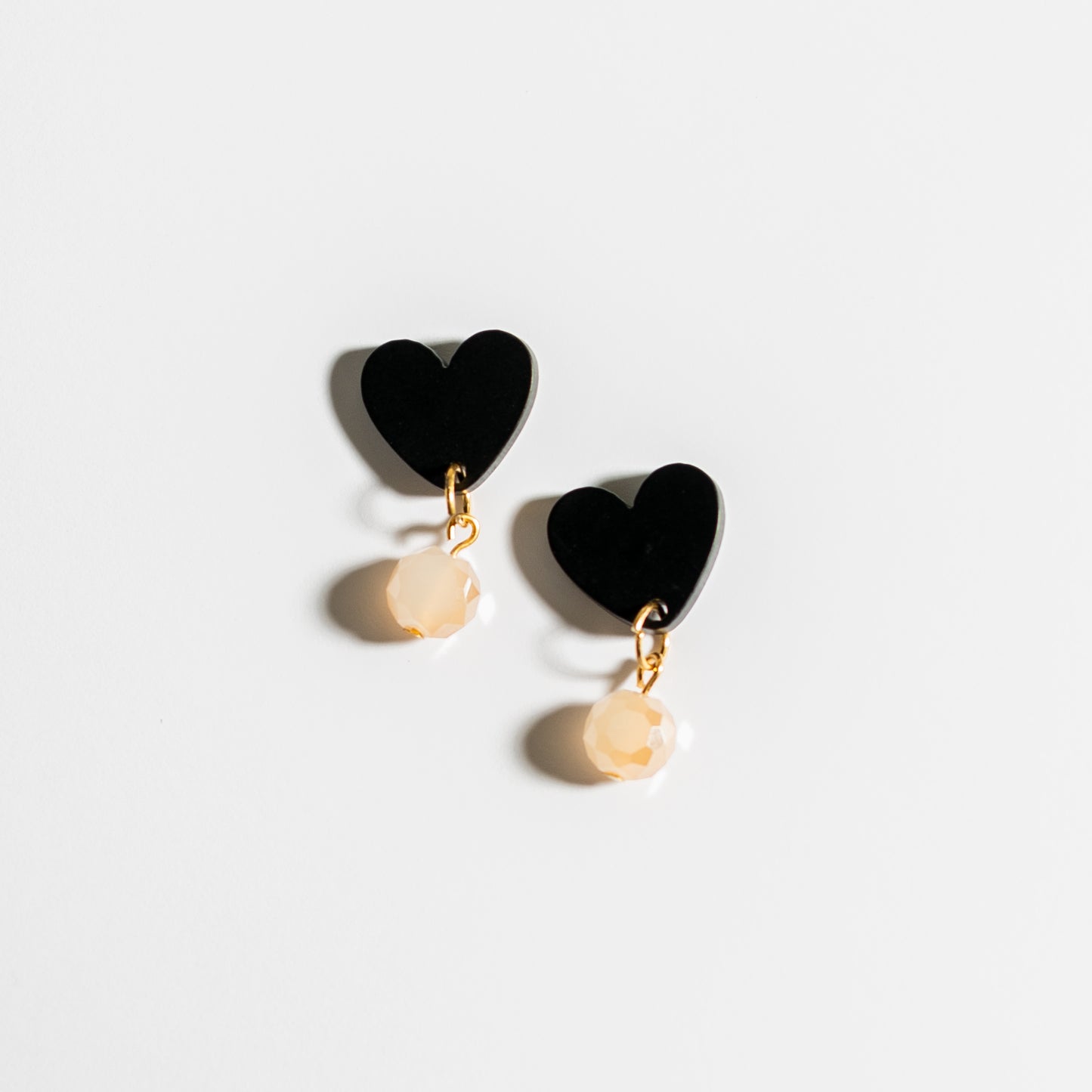 Black Heart Drop Earring